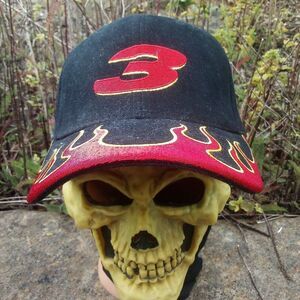 NWT Ultra Fit Dale Earnardt Jr Flames Strap Back Hat Cap
